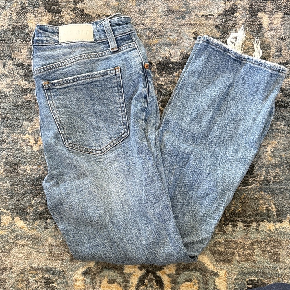 Pistola Distressed Blue Denim Jeans